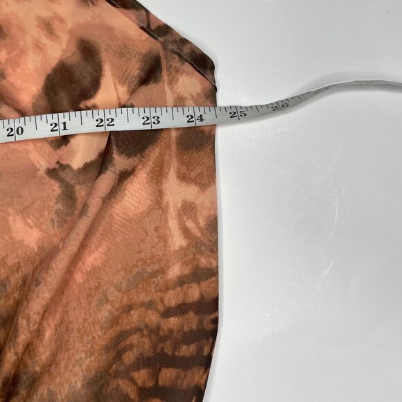 LYS Plus Size 3X Y2K Animal Print Cross Back Cami Slip Dress High-Low Hem - Picture 6 of 11